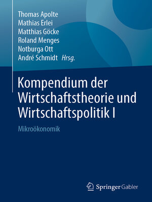 cover image of Kompendium der Wirtschaftstheorie und Wirtschaftspolitik I